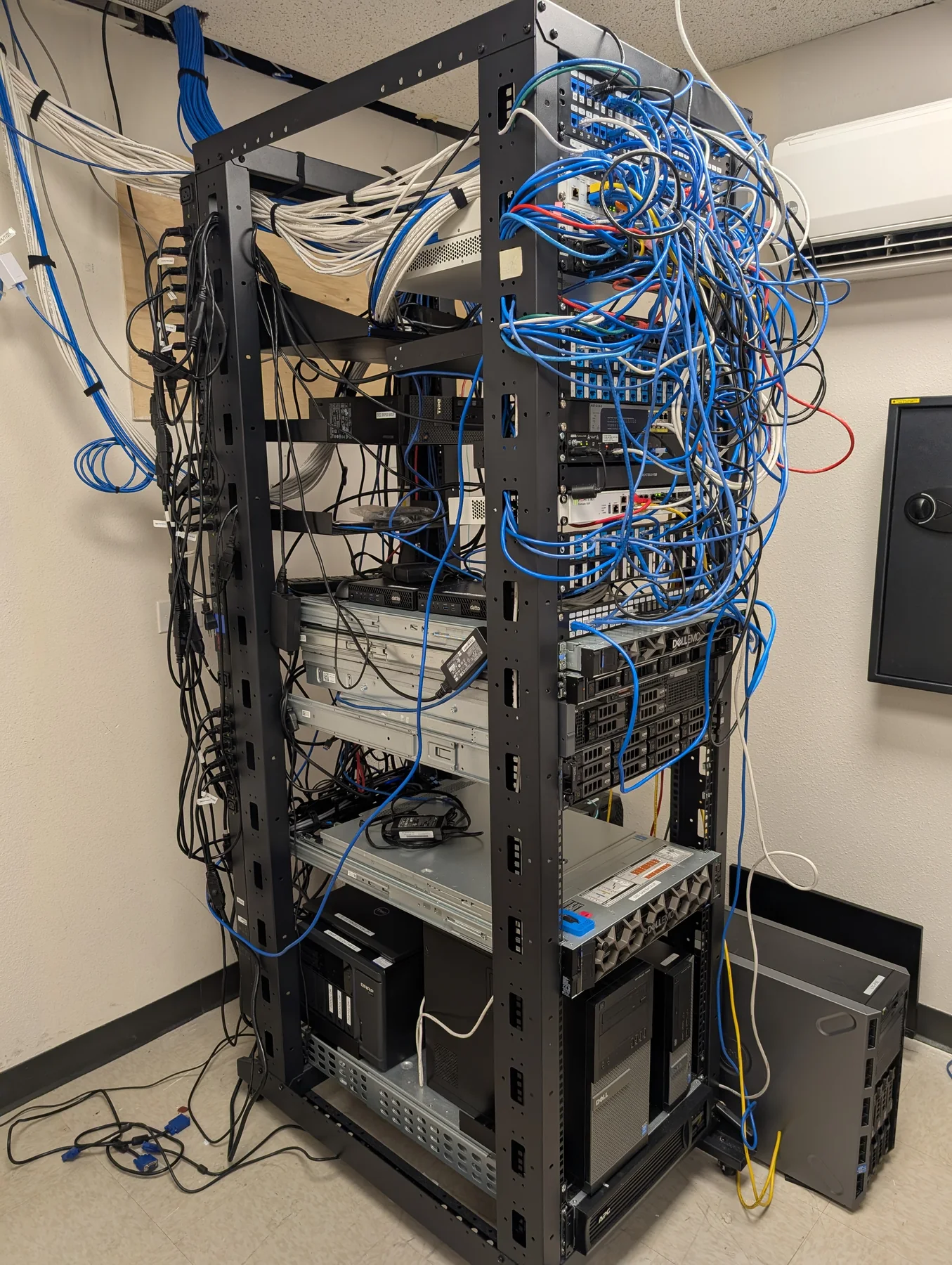Before - full rack for core modernization project