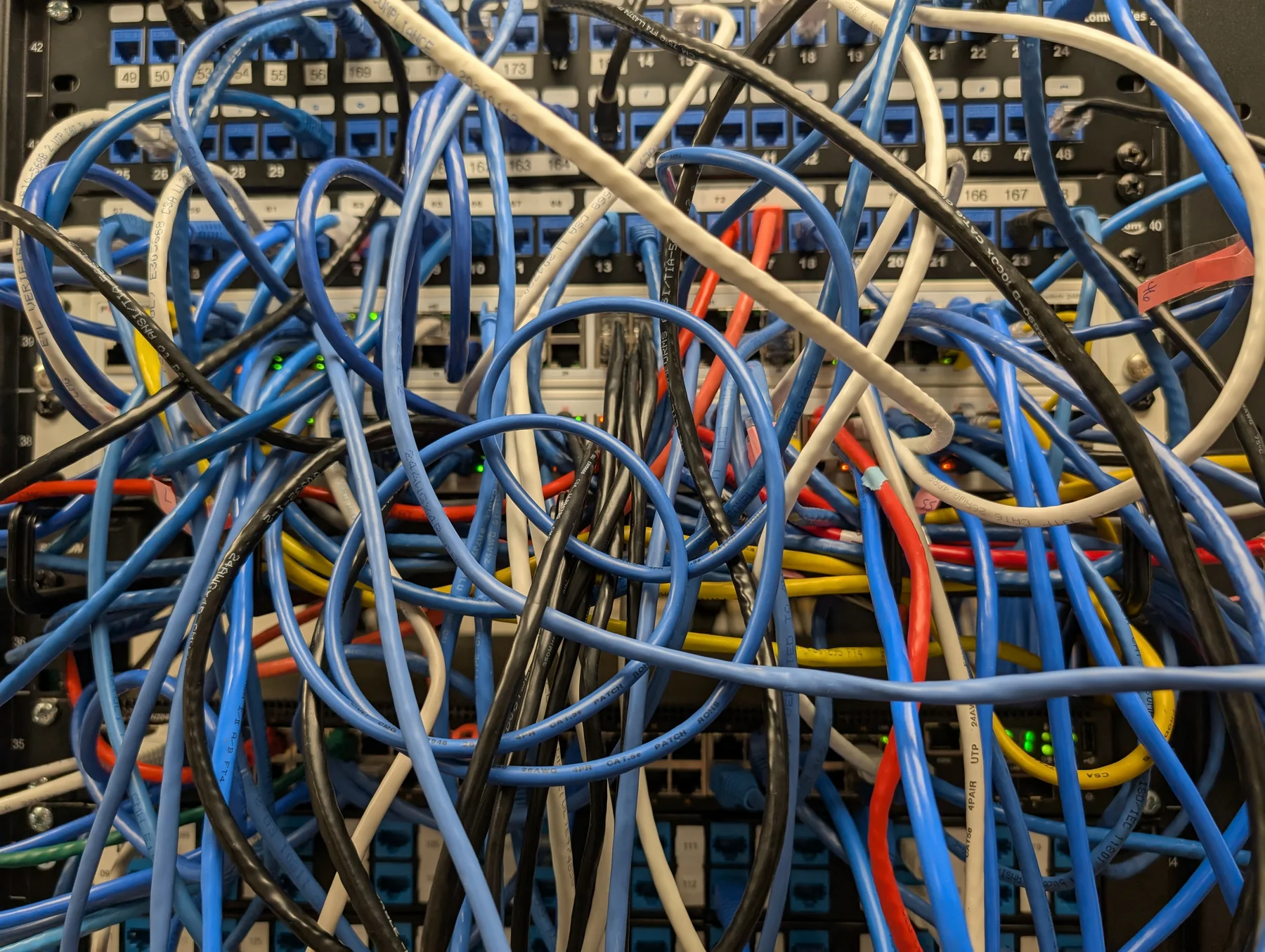 Before - cabling detail for core modernization project