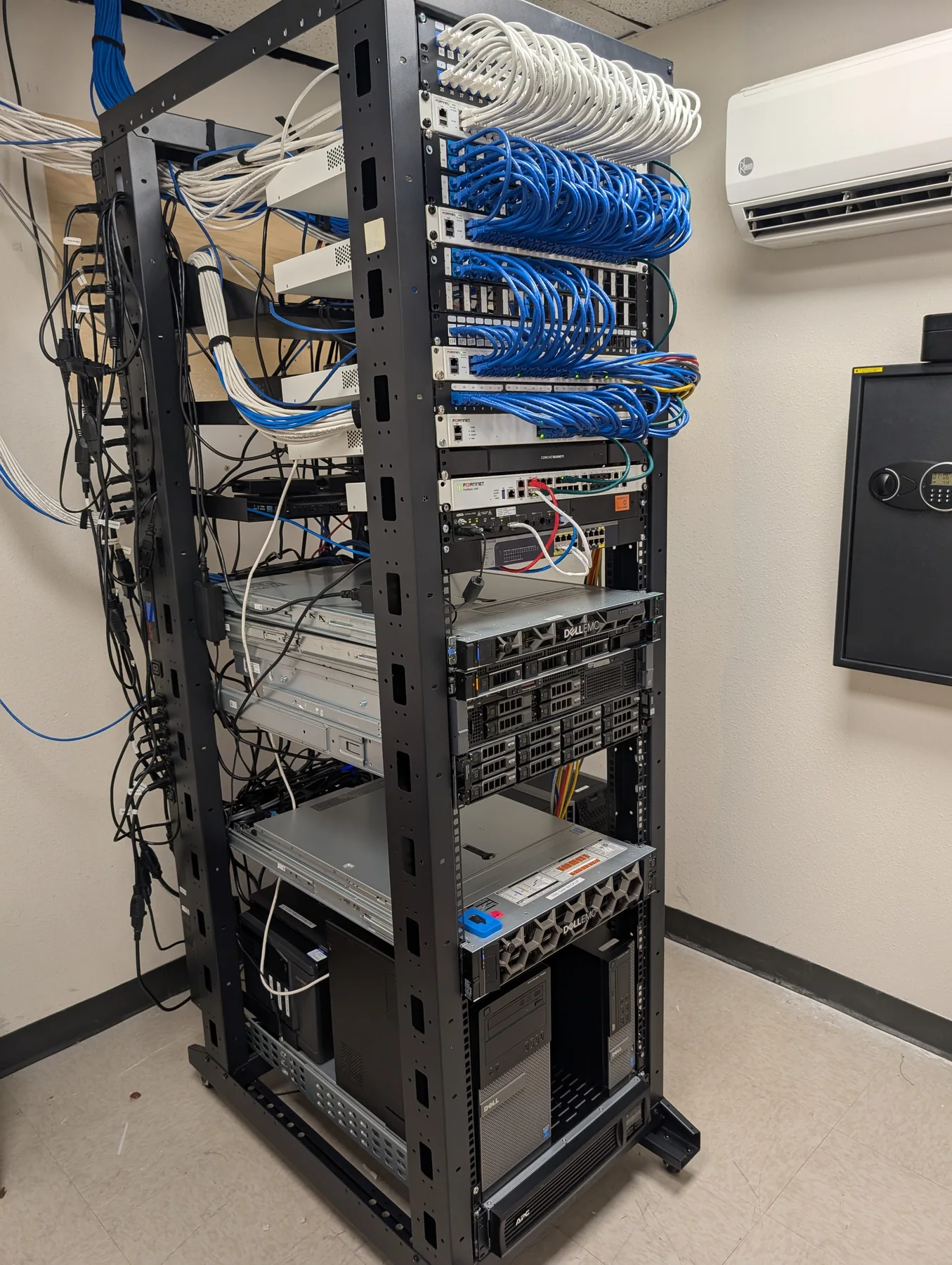 After - finished rack for core modernization project