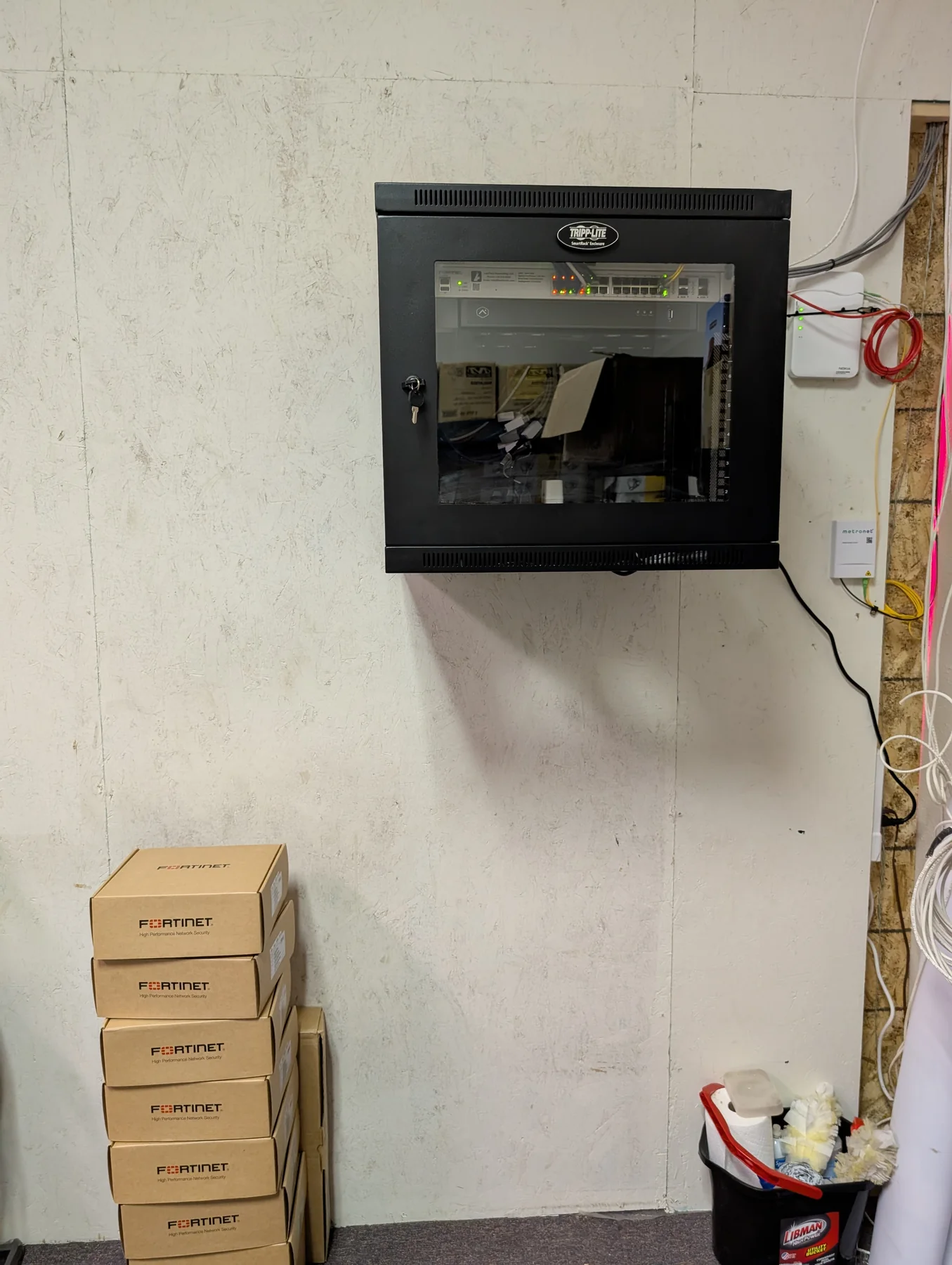 Installed cabinet for fortinet deployment project