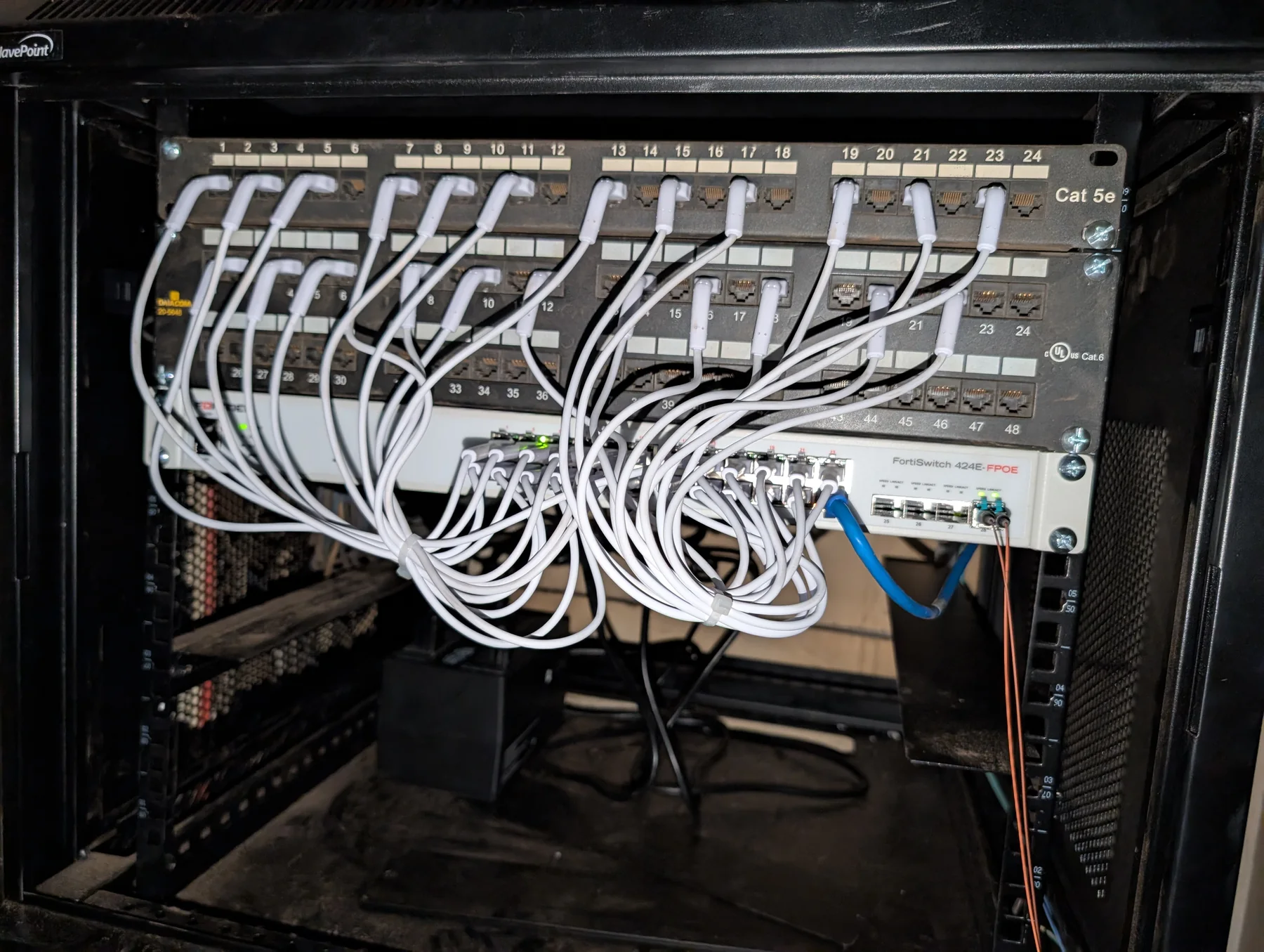 After - rebuilt rack for multi-building infrastructure project