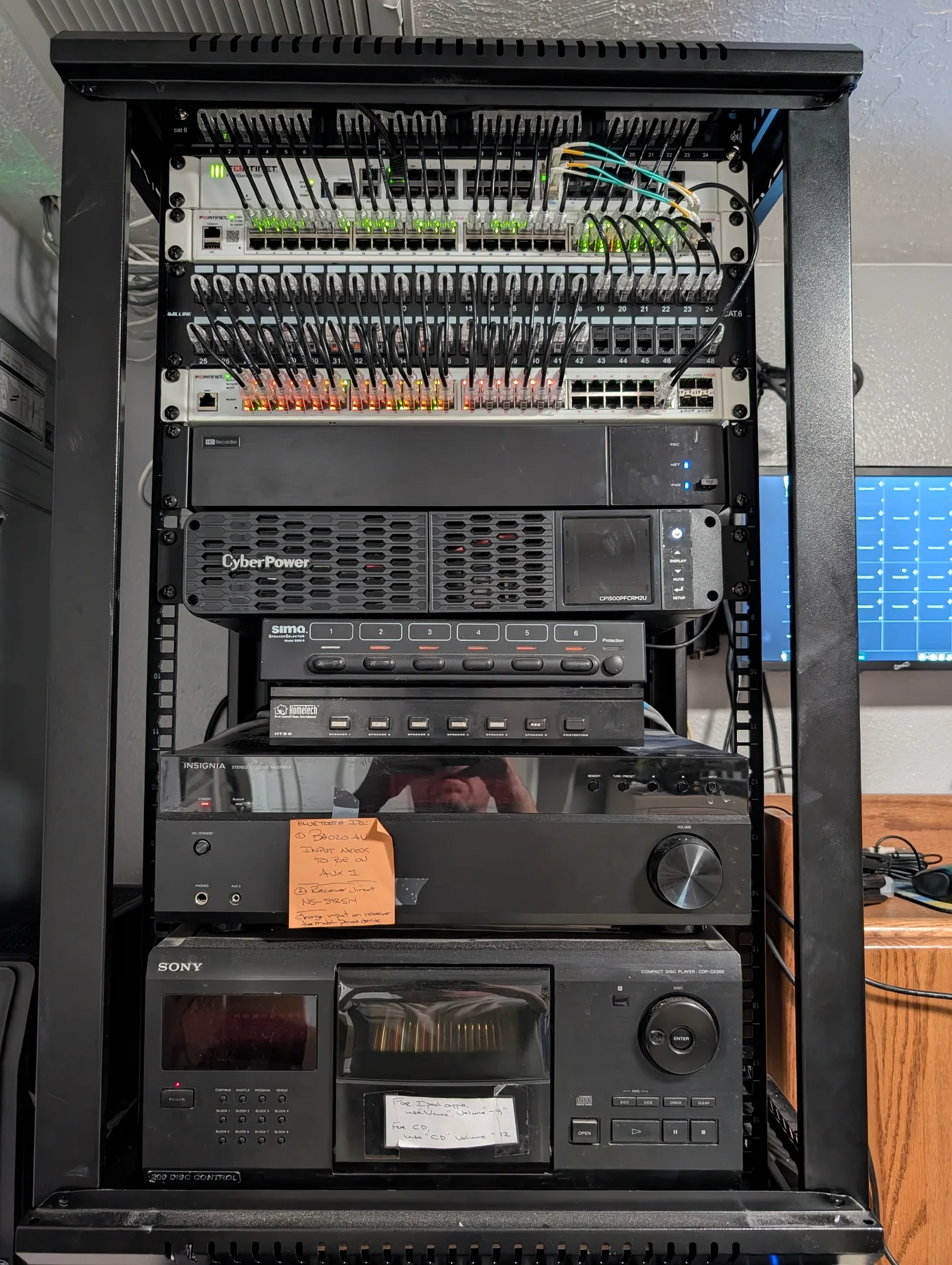 Finished rack for healthcare network & physical security project