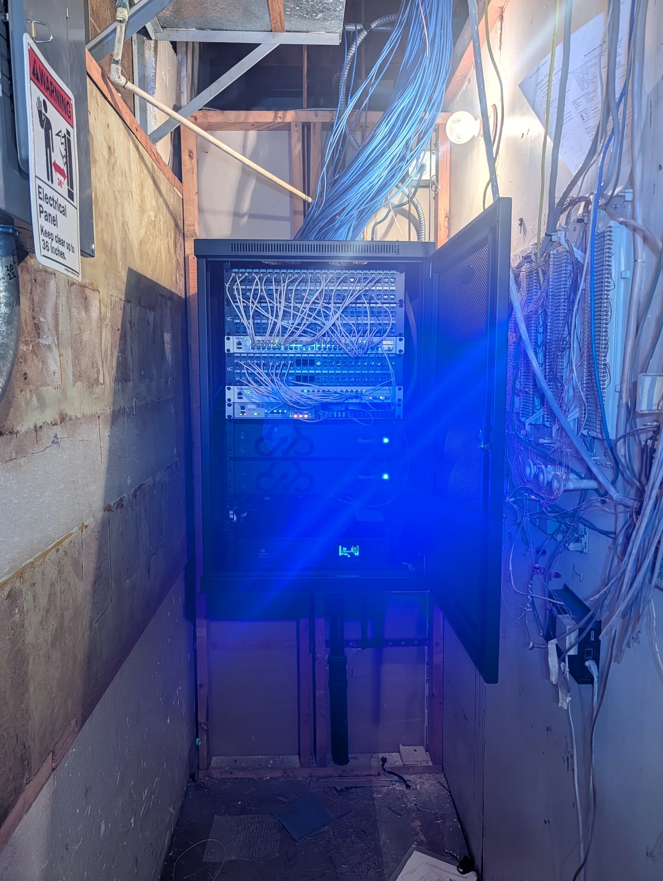 Rack installation for mdf / idf relocation project
