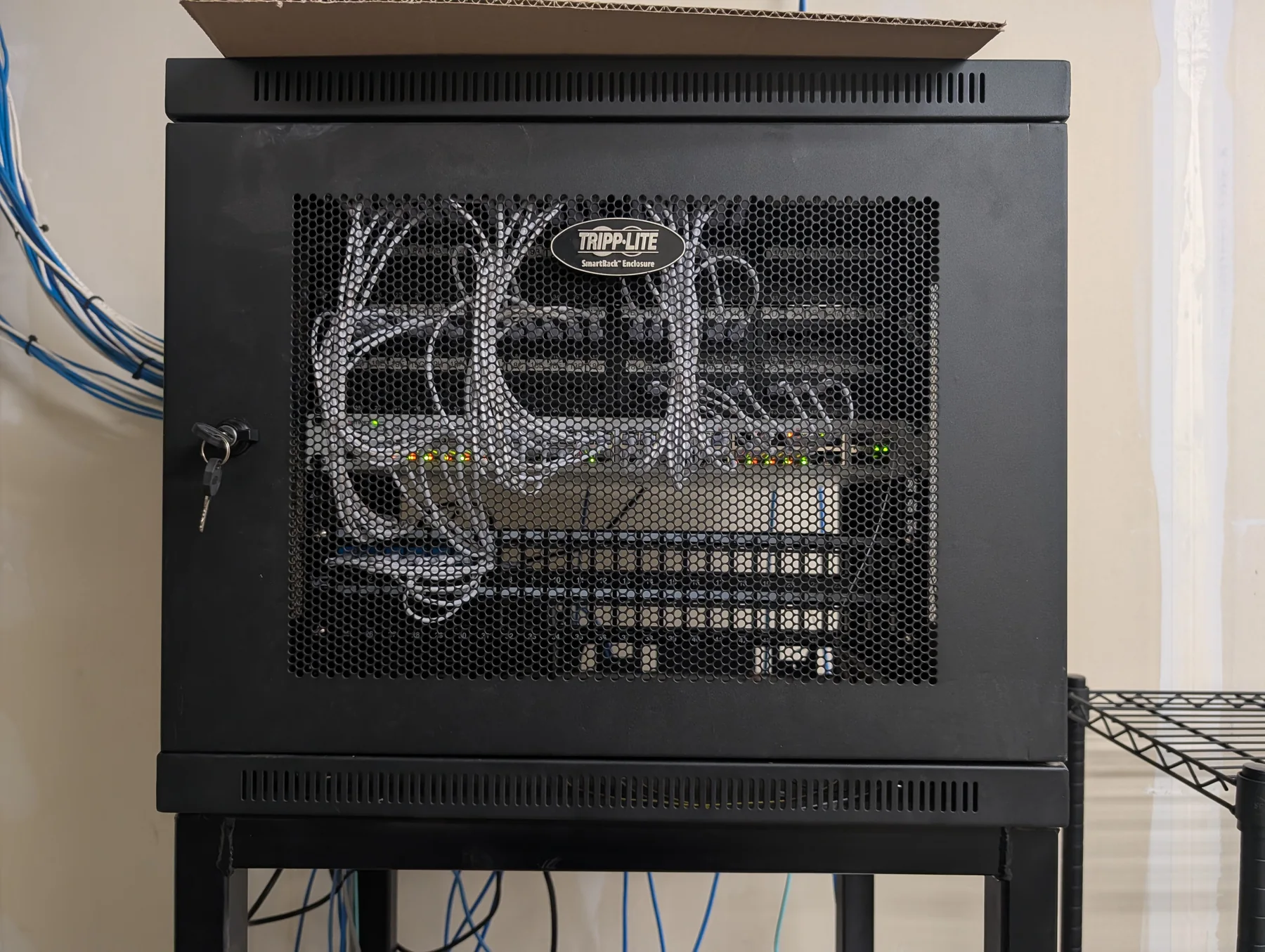 Completed cabinet for mdf / idf relocation project